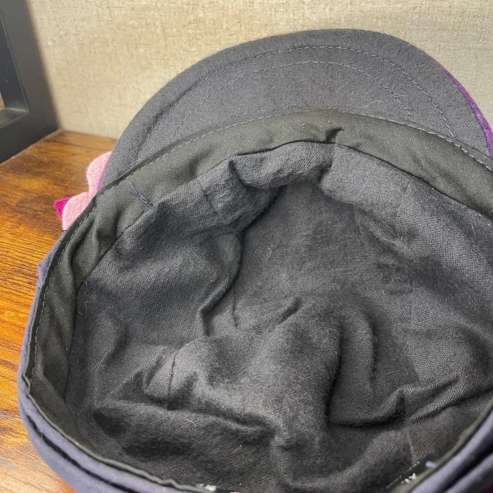 Lil' Stormy Kromer Petal Pusher XL Girls Hat Purple Passion Wool Made In USA
